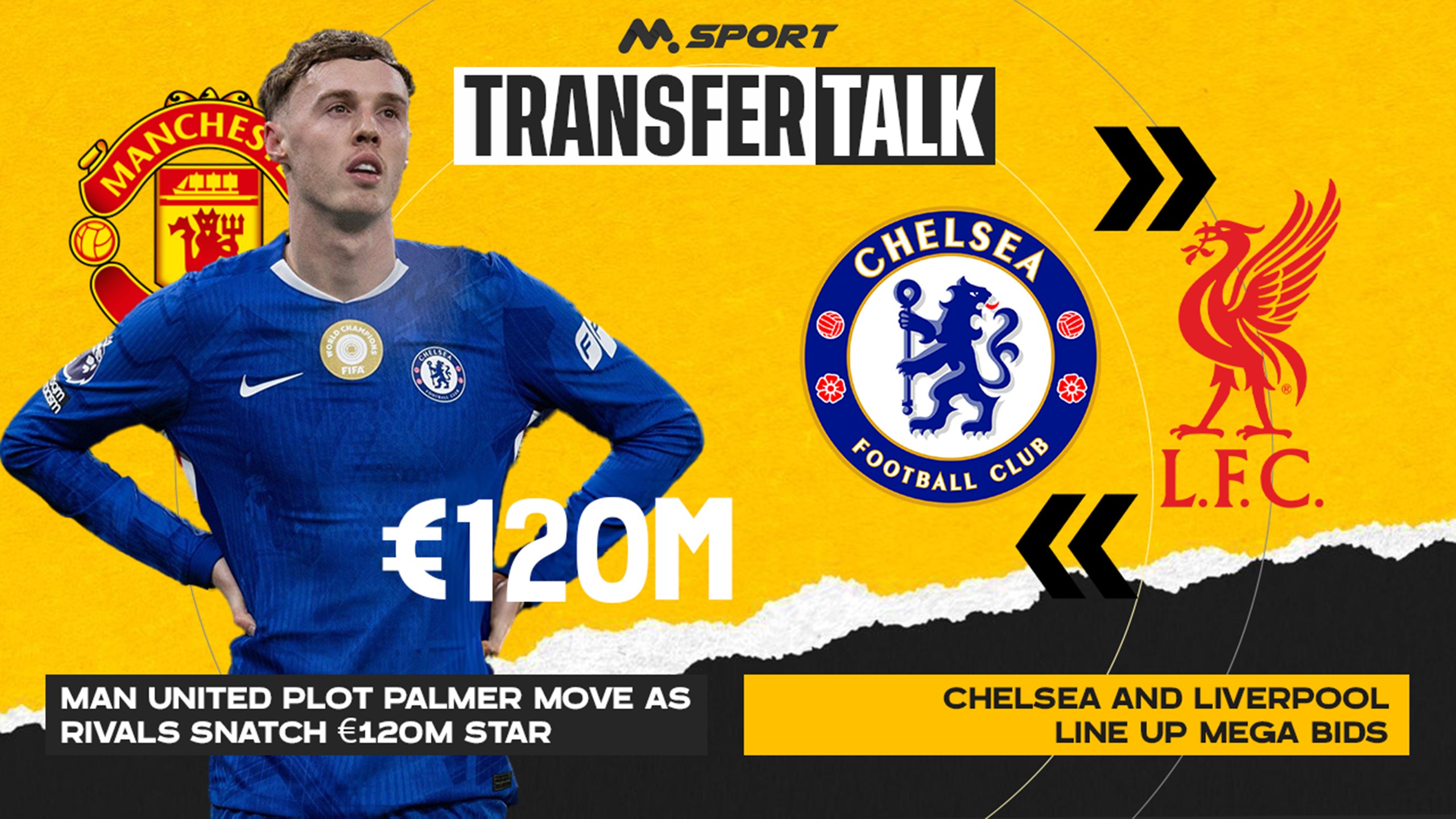 Transfer Rumors: Man United Plot Palmer Move as Rivals Snatch €120m Star; Chelsea and Liverpool Line Up Mega Bids