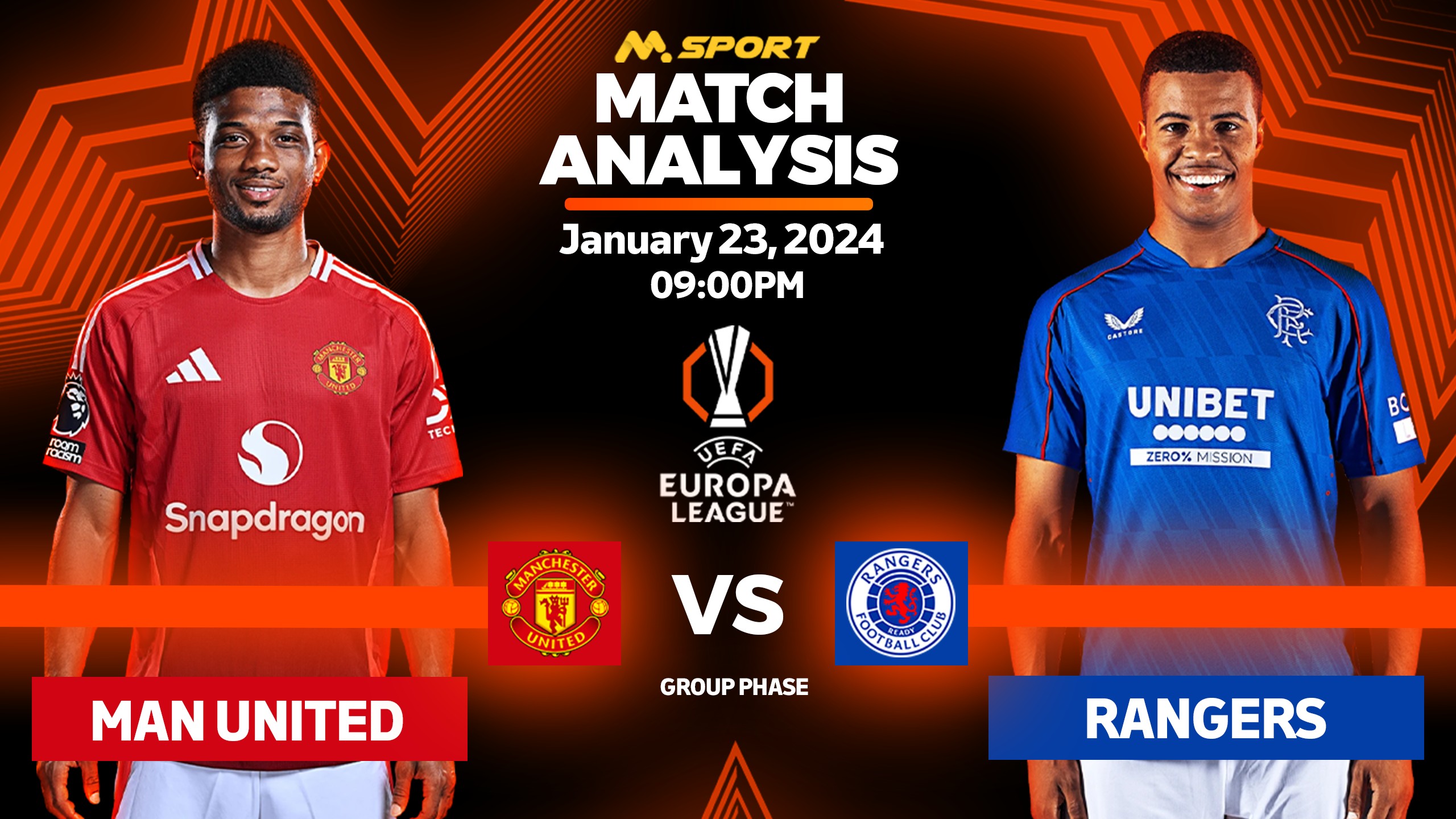 Man United vs Rangers: Red Devils  Aim for Resurgence in Europa League’s Battle of Britain 